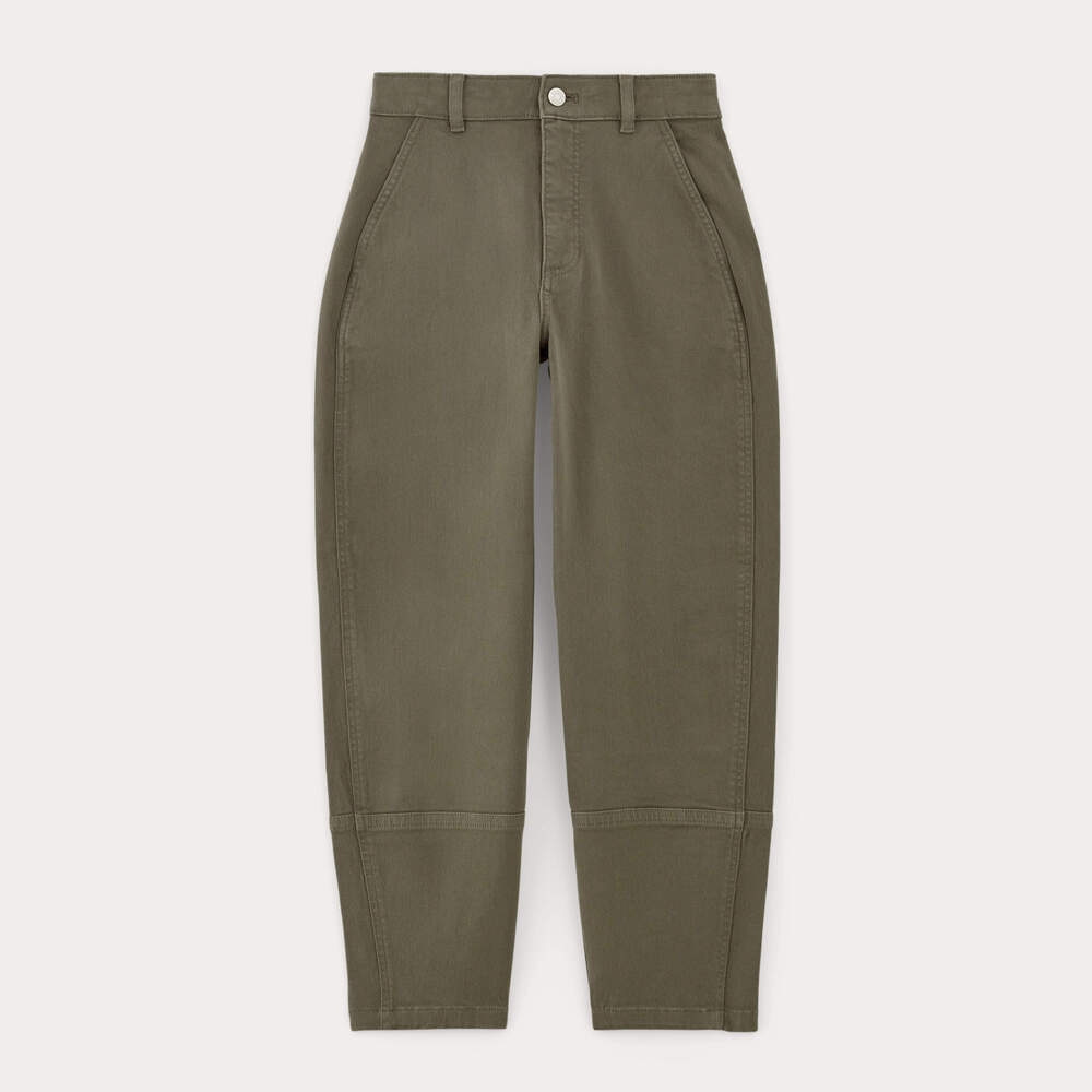 Everlane Women's Utility Barrel Pant in Olive, Size 12